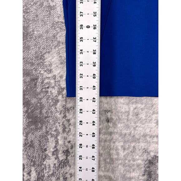 Escada Dress 42 / US 12 Womens Blue Bodycon Illusion Paneled Sheath Knee Midi - Picture 6 of 9